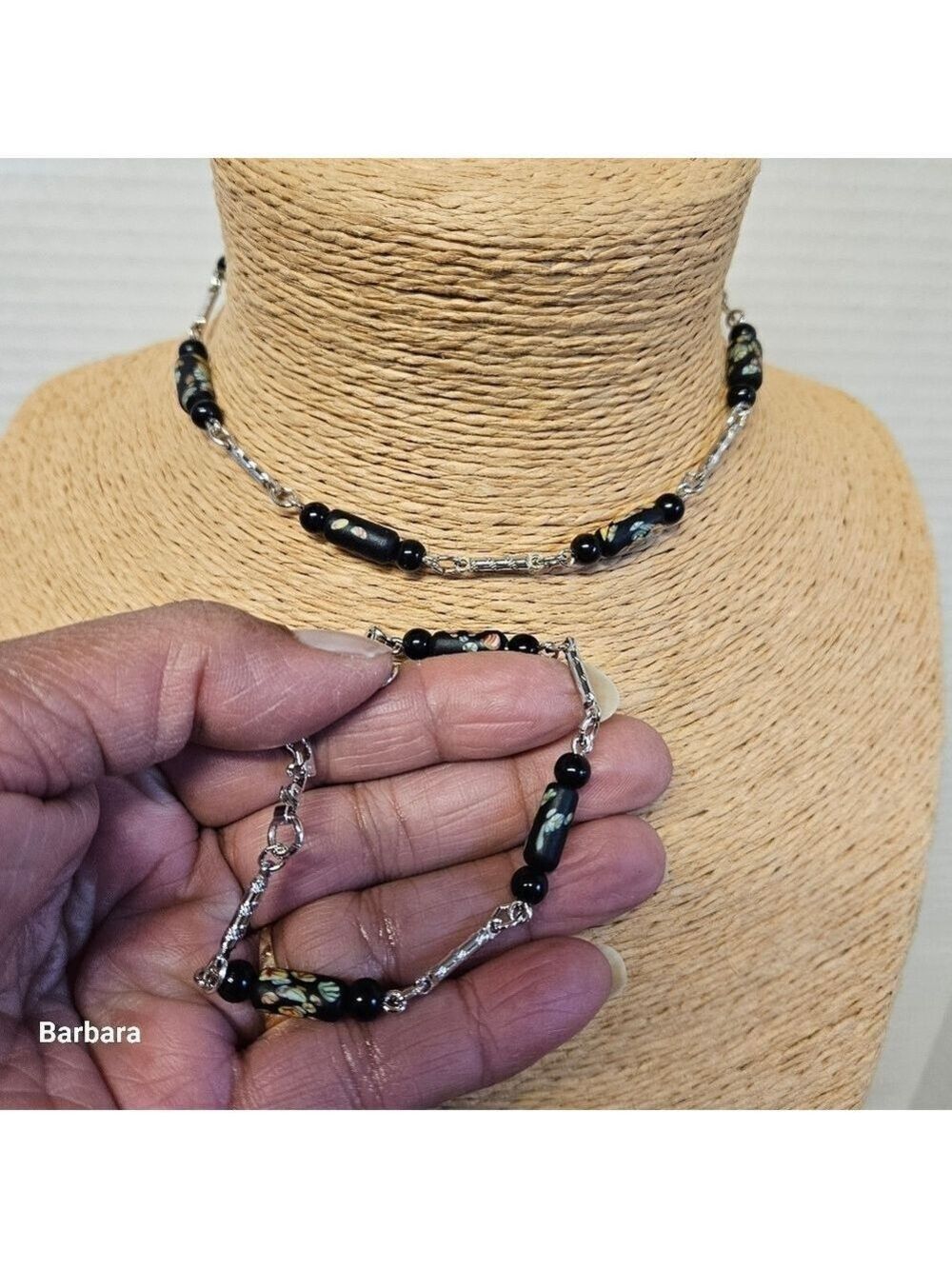 Vintage 75 Sarah Coventry "China Lady" Necklace & Bracelet Set